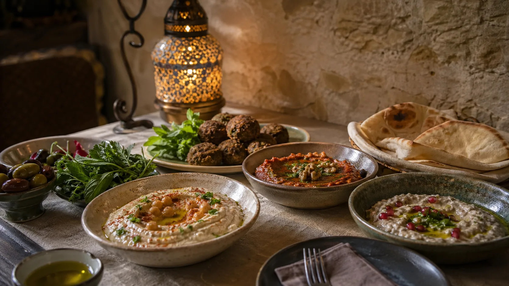 Mesa mediterránea para compartir